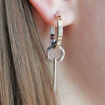 Серебряные серьги с золотом MVE1795G