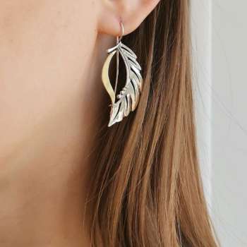 Серебряные серьги с золотом MVE2001G