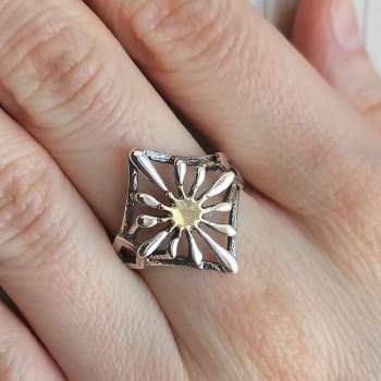 Серебряное кольцо с золотом MVR2176G