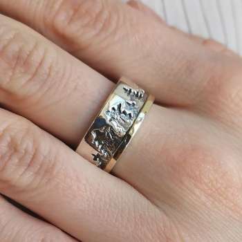 Серебряное кольцо с золотом MVR1775G