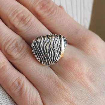 Серебряное кольцо с золотом MVR2185G