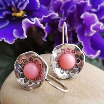 Серебряные серьги с кораллом 01E3336CR