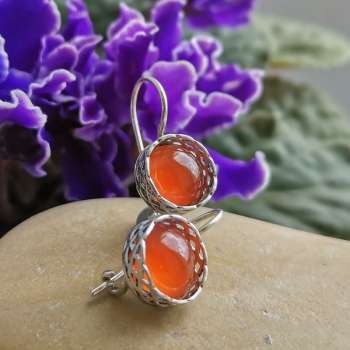 Серебряные серьги с сердоликом 01E1930SR