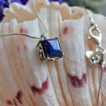 Серебряное колье с лазуритом 01N1144LZ