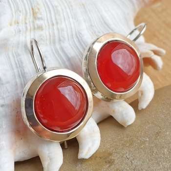 Серебряные серьги с сердоликом и золотом MVE1375GSR