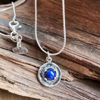 Серебряное колье с лазуритом 01N2120LZ