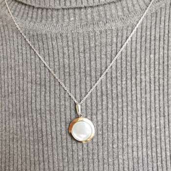 Серебряный кулон с перламутром и золотом MVP1375GPL