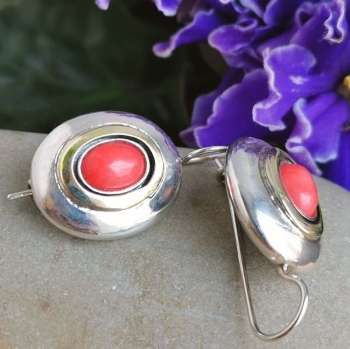 Серебряные серьги с кораллом MVE1731GCR