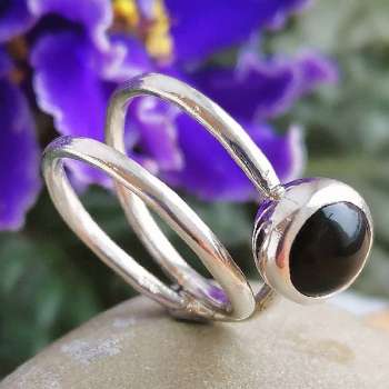 Серебряное кольцо с ониксом MVR1698ON