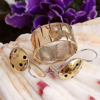 Серебряные серьги с куб.цирконом и золотом MVE1577GCZ