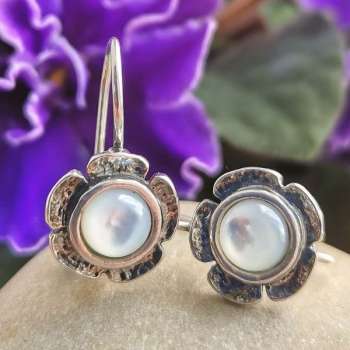 Серебряные серьги с перламутром 01E1053PL