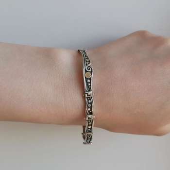 Серебряный браслет с золотом MVB1915G