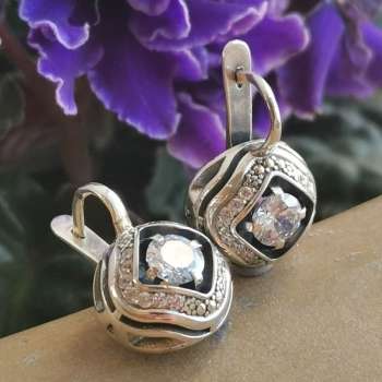 Серебряные серьги с куб.цирконом MVE2172CZ