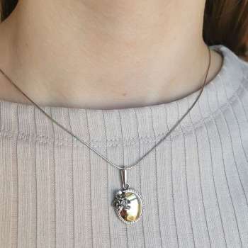 Серебряный кулон с золотом MVP1900G