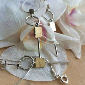 Серебряное колье с золотом MVN1800G