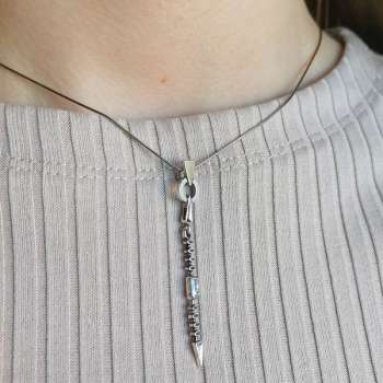 Серебряный кулон с куб.цирконом и золотом MVP1814GCZ