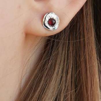 Серебряные серьги с гранатом MVE2129GR