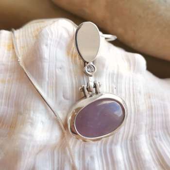 Серебряное колье с аметистом и куб.цирконом MVN1200AM