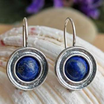 Серебряные серьги с лазуритом 01E1383LZ