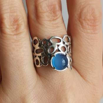 Серебряное кольцо с халцедоном 01R1285HL