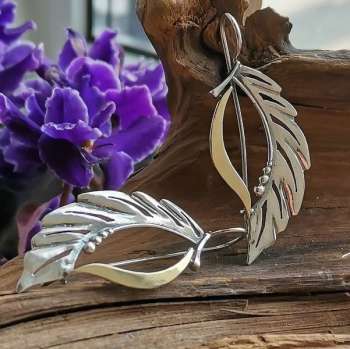 Серебряные серьги с золотом MVE2001G