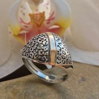 Серебряное кольцо с золотом MVR2181G
