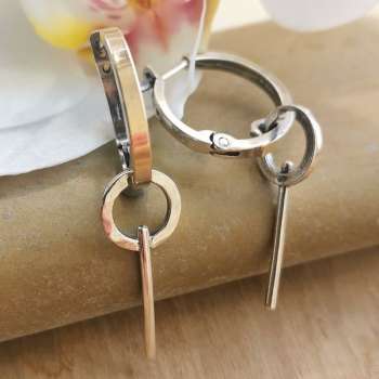 Серебряные серьги с золотом MVE1795G