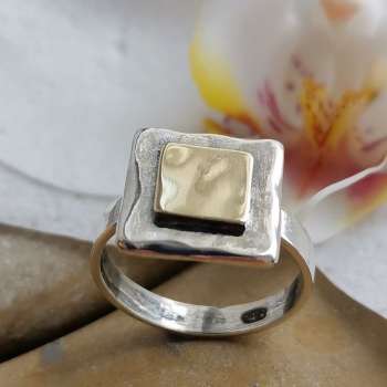 Серебряное кольцо с золотом MVR1922G