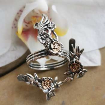 Серебряные серьги с золотом MVE1901G