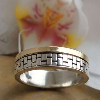 Серебряное кольцо с золотом MVR2103G