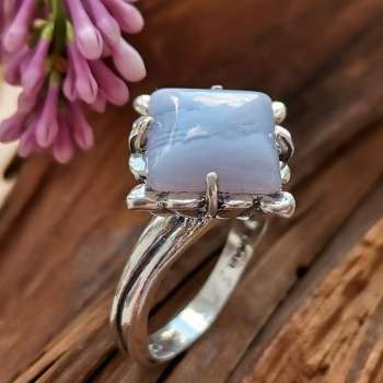 Серебряное кольцо с агатом 01R666AG