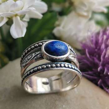 Серебряное кольцо с лазуритом 01R1941LZ