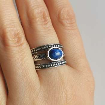 Серебряное кольцо с лазуритом 01R1941LZ