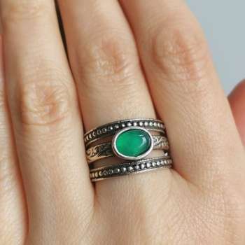 Серебряное кольцо с халцедоном 01R1941HL