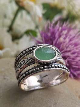 Серебряное кольцо с авантюрином 01R1941AV