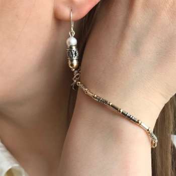 Серебряный браслет с голдфилд Y01B208GF