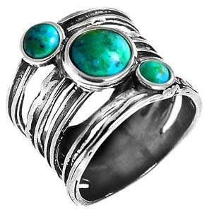 Серебряное кольцо с бирюзой 01R3465TQ