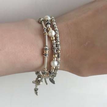 Серебряный браслет с голдфилд Y01B896GF