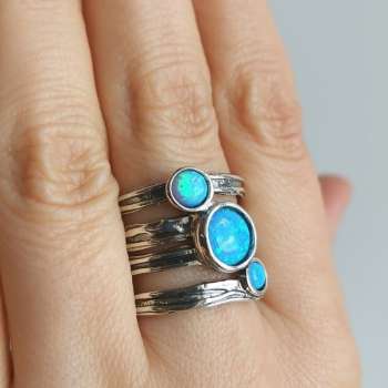 Серебряное кольцо с опалом иск. 01R3465OP