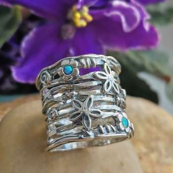 Серебряное кольцо с опалом иск. 01R395OP