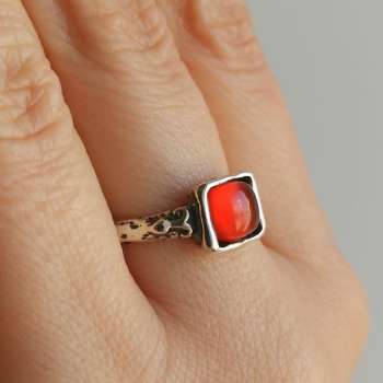 Серебряное кольцо с сердоликом 01R1341SR