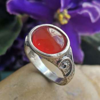 Серебряное кольцо с сердоликом 01R1257SR