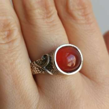 Серебряное кольцо с сердоликом 01R1257SR