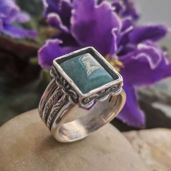 Серебряное кольцо с жадеитом 01R2148JD