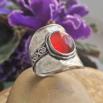 Серебряное кольцо с сердоликом 01R2730SR