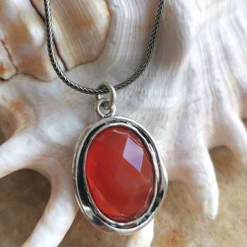 Серебряное колье с сердоликом 01N833SR