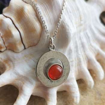 Серебряное колье с сердоликом 01N2651SR