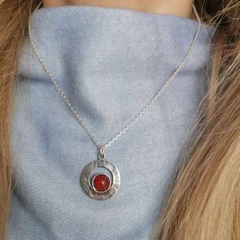 Серебряное колье с сердоликом 01N2651SR
