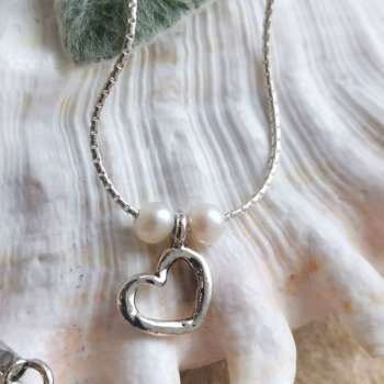 Серебряное колье с жемчугом 01N399PL