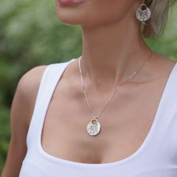 Серебряное колье с золотом MVN1738G